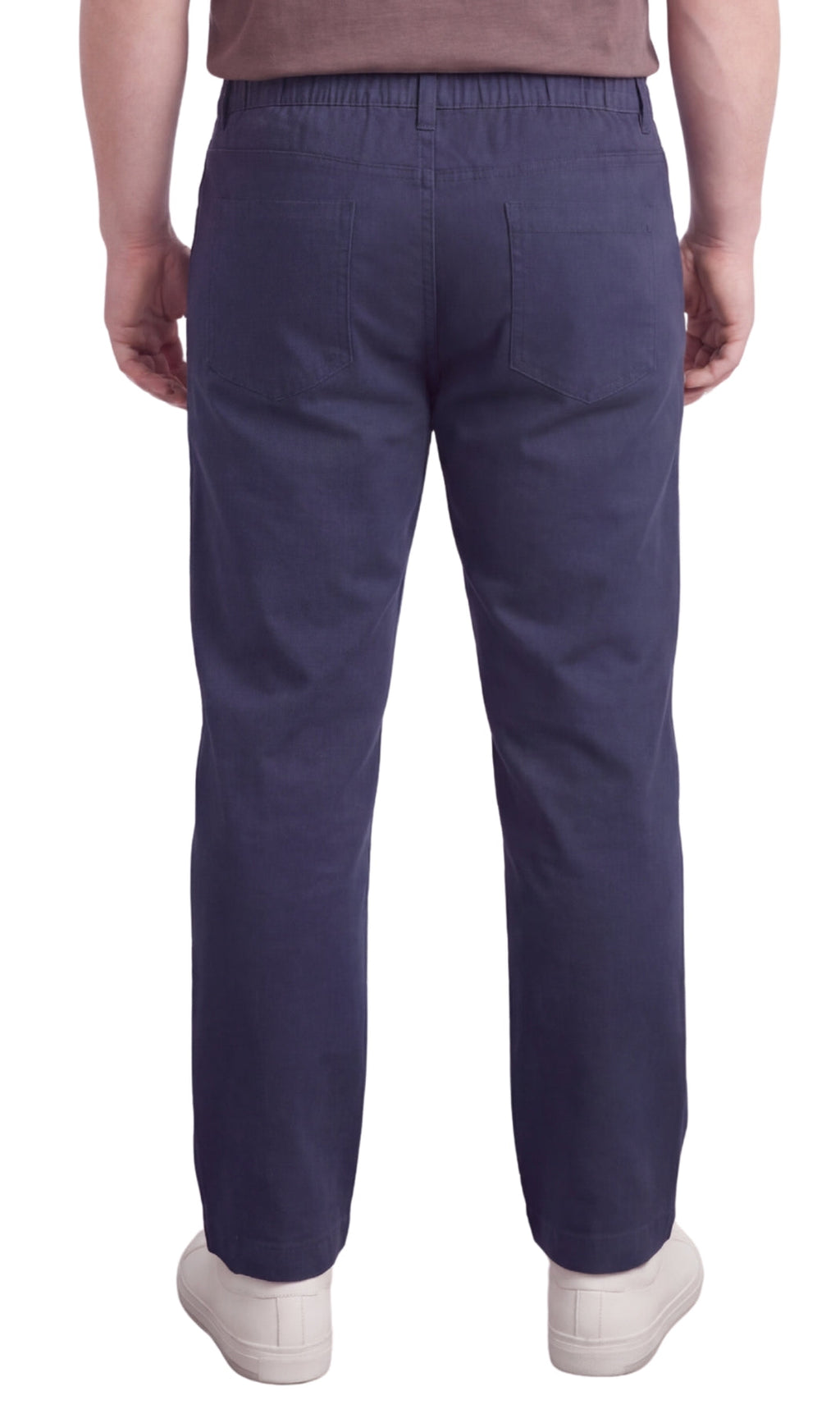 Men’s Lightweight Casual Elastic Waist Pull-On Jeans – Denim & Twill Pants with Easy Fit